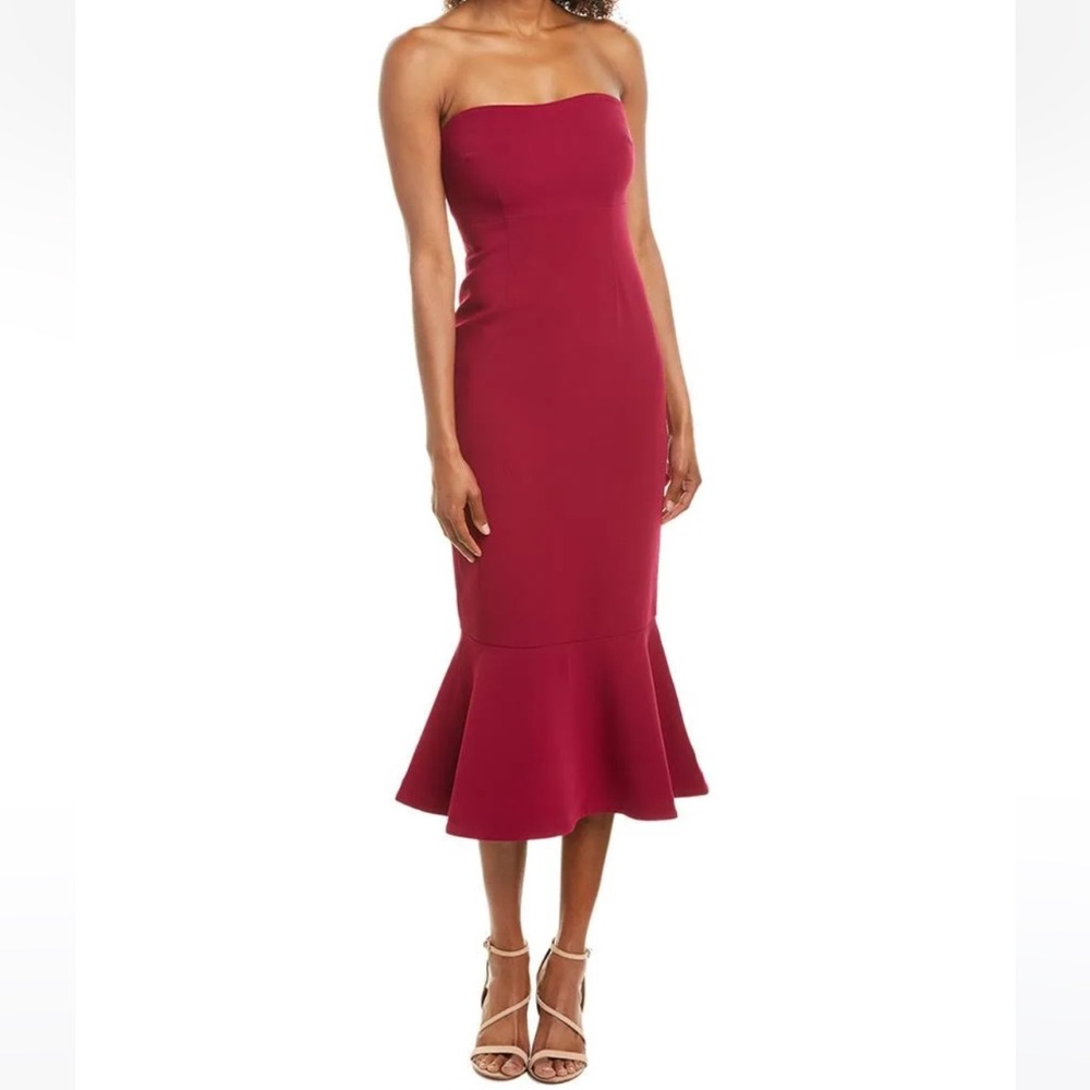Cinq à Sept Luna Midi Dress (Size 10, purple/pink)